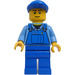 LEGO Blau Overalls und Deckel (City) Minifigur