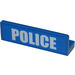 LEGO Blauw Paneel 1 x 4 met Afgeronde hoeken met Politie (Blauw Background) Sticker (15207)