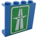 LEGO Blauw Paneel 1 x 4 x 3 met Wit Highway Aan Green Background Sticker zonder zijsteunen, volle noppen (4215)