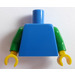 LEGO Blue Plain Minifig Torso with Green Arms (76382 / 88585)