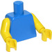 LEGO Blauw Vlak Minifig Torso met Geel Armen en Handen (76382 / 88585)