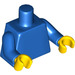 LEGO Blue Plain Torso with Blue Arms and Yellow Hands (76382)