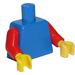 LEGO Blue Plain Torso with Red Arms and Yellow Hands (73403 / 88585)