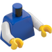 LEGO Azul Plano Torso con Blanco Brazos y Amarillo Manos (76382 / 88585)