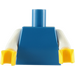 LEGO Blau Schmucklos Torso mit Weiß Arme und Gelb Hände (76382 / 88585)
