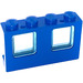 LEGO Blauw Vliegtuig Venster 1 x 4 x 2 met Transparant Light Blauw Glas