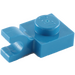 LEGO Blue Plate 1 x 1 with Horizontal Clip (Flat Fronted Clip) (6019)