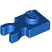 LEGO Bleu assiette 1 x 1 avec Verticale Agrafe (Clip en U épais) (4085 / 60897)