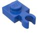 LEGO Bleu assiette 1 x 1 avec Verticale Agrafe (Clip &#039;O&#039; mince ouvert)