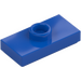 LEGO Blue Plate 1 x 2 with 1 Stud (with Groove and Bottom Stud Holder) (15573)