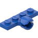 LEGO Blue Plate 1 x 4 with Ball Joint Socket (Long with 2 Slots)