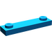 LEGO Blue Plate 1 x 4 with Two Studs without Groove (92593)