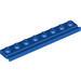 LEGO Bleu assiette 1 x 8 avec Porte Rail (4510)