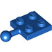 LEGO Blau Platte 2 x 2 mit Kugelgelenk und kein Loch in der Platte (3729)