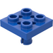 LEGO Blau Platte 2 x 2 mit Unterseite Pin (Kleine Löcher in der Platte) (2476)