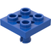 LEGO Blue Plate 2 x 2 with Bottom Pin (Small Holes in Plate) (2476)