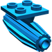 LEGO Blau Platte 2 x 2 mit Düsentriebwerk (4229)
