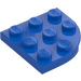 LEGO Blue Plate 3 x 3 Round Corner (30357)