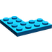 LEGO Bleu assiette 4 x 4 Coin (2639)