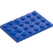 LEGO Blue Plate 4 x 6 (3032)