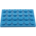 LEGO Blue Plate 4 x 6 (3032)