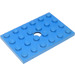 LEGO Blue Plate 4 x 6 with Hole