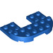 LEGO Blue Plate 4 x 6 x 0.7 with Rounded Corners (89681)