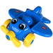 LEGO Bleu Primo Airplane avec Jaune Hélice, Jaune roues et Lego logo sur wings
