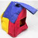 LEGO Blue Primo Cloth House with Blue Roof, Yellow Door and Yellow/Red Walls with Window Hole