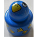 LEGO Blue Primo Round Rattle 1 x 1 Brick with Bird and Arrows Pattern (31005)