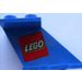 LEGO Azul Timón 2 x 2 x 4 con Placa con Lego logo Pegatina (3479)