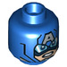 LEGO Blue Scuba Captain America Minifigure Head (Recessed Solid Stud) (3626 / 25669)