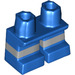 LEGO Blau Kurz Beine mit Silber Stripe (16709 / 41879)