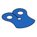 LEGO Blau Schulter Umhang Pauldron mit Dark Blau Sections (85915 / 105044)