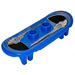 LEGO Blue Skateboard with Four Wheel Clips with Silver Decoration Sticker (42511)