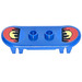 LEGO Blauw Skateboard met Vier Wiel Clips met Skyline met Sunrise Sticker (42511)