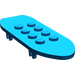 LEGO Blau Skateboard mit Bolzen und Rad Clips (2146)