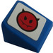 LEGO Blue Slope 1 x 1 (31°) with Devil&#039;s Head (Left) Sticker (50746)