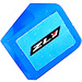 LEGO Blue Slope 1 x 1 (31°) with ZL1 Sticker (35338)