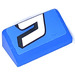 LEGO Blauw Helling 1 x 2 (31°) met &#039;5&#039; (upper part) Sticker (85984)