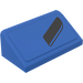 LEGO Bleu Pente 1 x 2 (31°) avec Noir Décoration La gauche Côté Autocollant (85984)