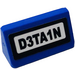LEGO Blue Slope 1 x 2 (31°) with &#039;D3TA1N&#039; Sticker (85984)