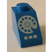 LEGO Blau Steigung 1 x 2 (45°) mit Weiß Rotary Phone (3040)