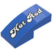 LEGO Blauw Helling 1 x 2 Gebogen met &#039;Hot Rod&#039; (Model Links) Sticker (3593)