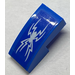 LEGO Blue Slope 1 x 2 Curved with White Spider Sticker (3593)