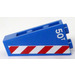 LEGO Blue Slope 1 x 2 x 3 (75°) Inverted with &#039;50T&#039; and Red and White Stripes - Left Side Sticker (2449)