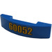 LEGO Blauw Helling 1 x 4 Gebogen Dubbele met &#039;60052&#039; Sticker (93273)