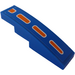 LEGO Blue Slope 1 x 4 Curved with Orange Stripes Left Side Sticker (11153)