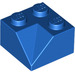 LEGO Blauw Helling 2 x 2 (45°) Dubbele Concave (Glad oppervlak) (3046)