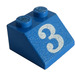 LEGO Blauw Helling 2 x 2 (45°) met &quot;3&quot; (3039)